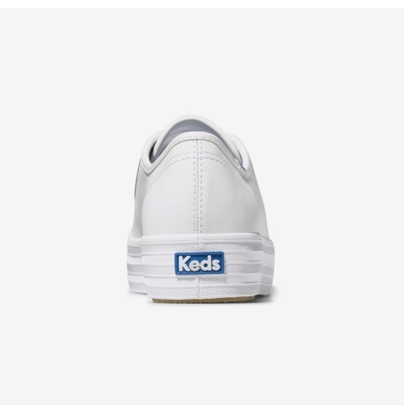 Keds Triple Kick Leather Lace Up platform sneaker white, woman's size 6 - Picture 12 of 14